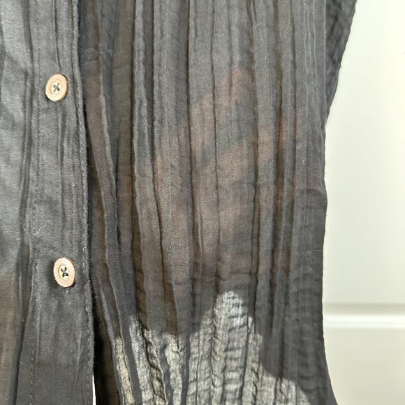 Black Soft Crinkle Swimsuit Cover-up Dress 1X - Picture 7 of 14